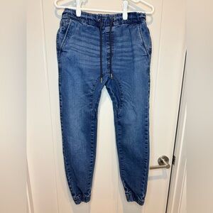 Lee Women’s Skinny Jogger Pants in Dark Wash Blue